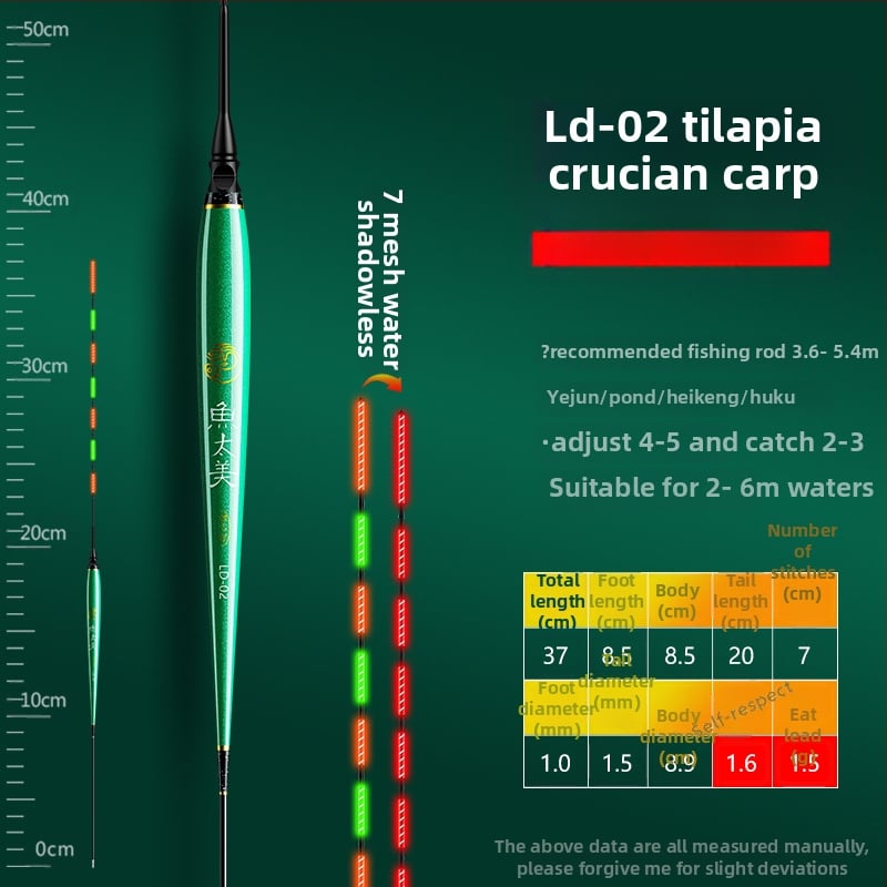 Elektronisks makšķerēšanas pludiņš ar augstu jutību, gaismas indikators, adaptīvā apgaismošana, slaids korpuss, īsi kājiņas, dienā un naktī lietošanai