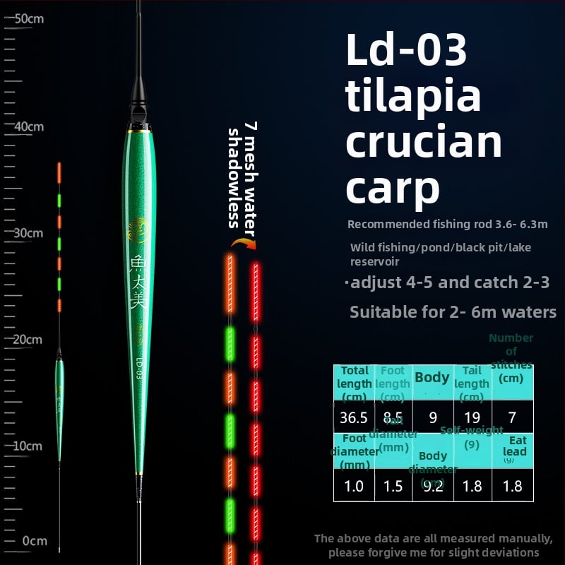 Elektronisks makšķerēšanas pludiņš ar augstu jutību, gaismas indikators, adaptīvā apgaismošana, slaids korpuss, īsi kājiņas, dienā un naktī lietošanai