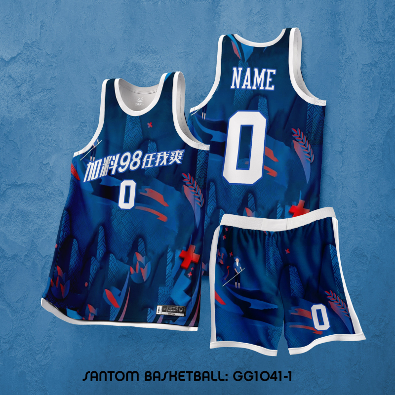 Vyrų krepšinio komplektas, visiems sezonams skirta poliesterio mišinio audinys, skaitmeninis spausdinimas retro stilius, pamušalas 50% poliesterio