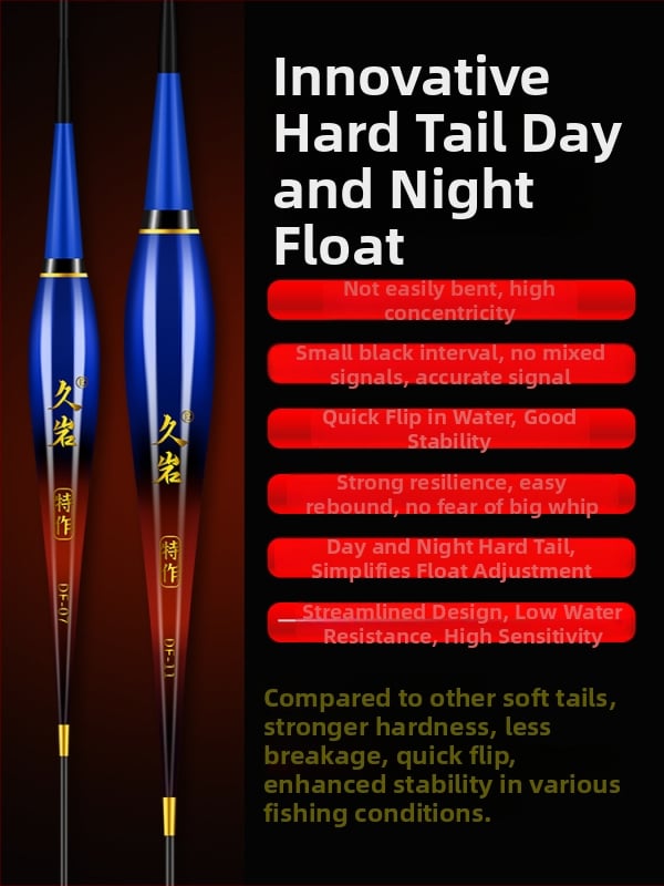 Jiuyan Elektroniskā zvejas pludiņš — dienas/nakts divrežīms, augsta jutība, krāsu mainoša gaisma, vertikālais plūdnis