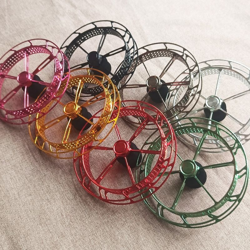 Spininga spole makšķerēšanai ar ultra vieglu metāla disku, viegli uzstādāms, mehānisms pret līnijas lēcienu, rokas dial ritenis, svars 40 g