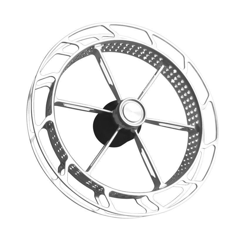 Spininga spole makšķerēšanai ar ultra vieglu metāla disku, viegli uzstādāms, mehānisms pret līnijas lēcienu, rokas dial ritenis, svars 40 g