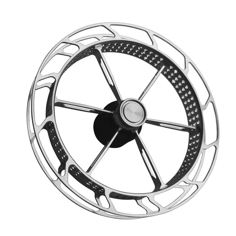 Spininga spole makšķerēšanai ar ultra vieglu metāla disku, viegli uzstādāms, mehānisms pret līnijas lēcienu, rokas dial ritenis, svars 40 g