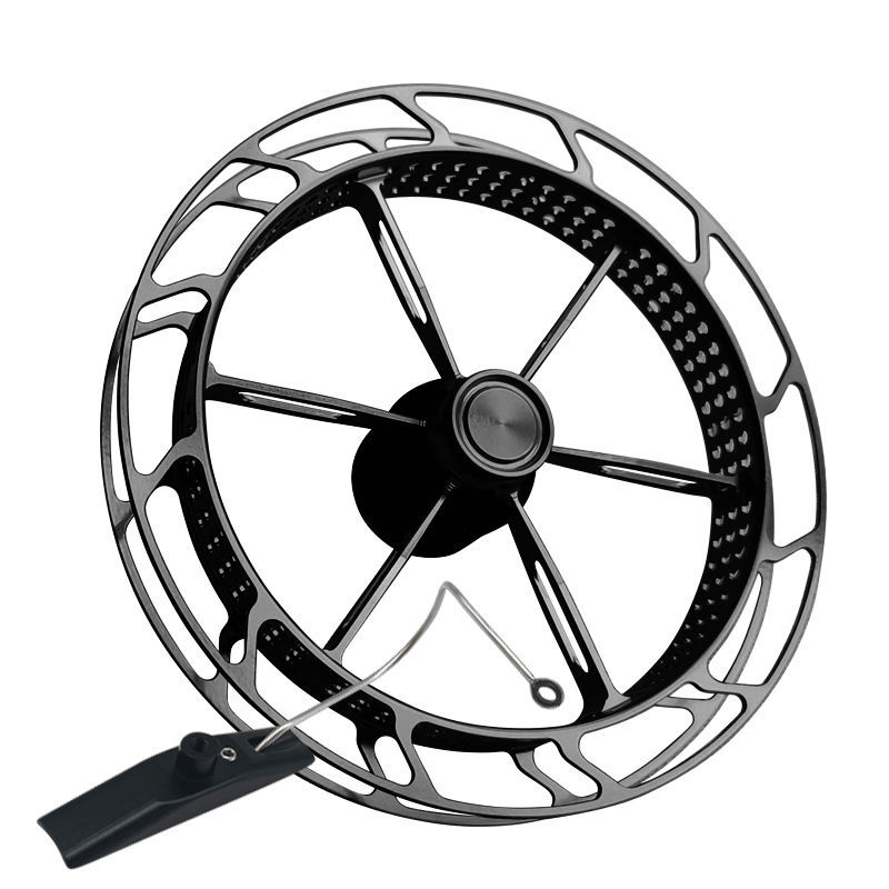 Spininga spole makšķerēšanai ar ultra vieglu metāla disku, viegli uzstādāms, mehānisms pret līnijas lēcienu, rokas dial ritenis, svars 40 g