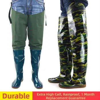 Unisex vihmajalatsid kõrge toruga, pealmine osa puuvillane, PVC talla, libisemiskindlad