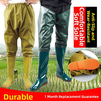 Unisex vihmajalatsid kõrge toruga, pealmine osa puuvillane, PVC talla, libisemiskindlad