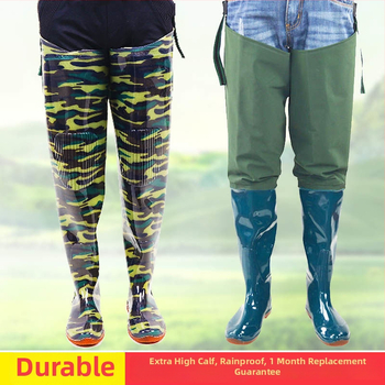 Unisex vihmajalatsid kõrge toruga, pealmine osa puuvillane, PVC talla, libisemiskindlad