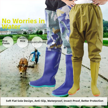 Unisex vihmajalatsid kõrge toruga, pealmine osa puuvillane, PVC talla, libisemiskindlad