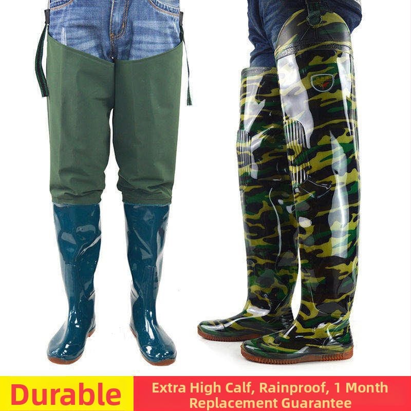 Unisex vihmajalatsid kõrge toruga, pealmine osa puuvillane, PVC talla, libisemiskindlad