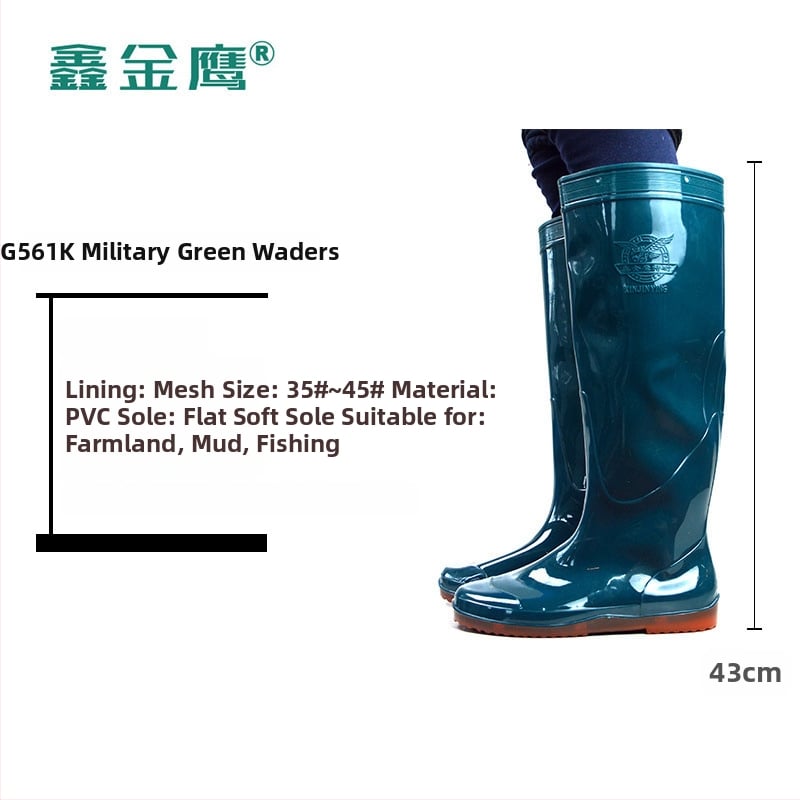 Unisex vihmajalatsid kõrge toruga, pealmine osa puuvillane, PVC talla, libisemiskindlad