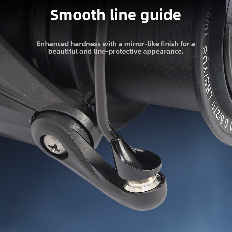 Hongmeiren spining makara ar CNC metāla rokturi, pārneses attiecība 4.8:1, bremzes jauda 25 kg