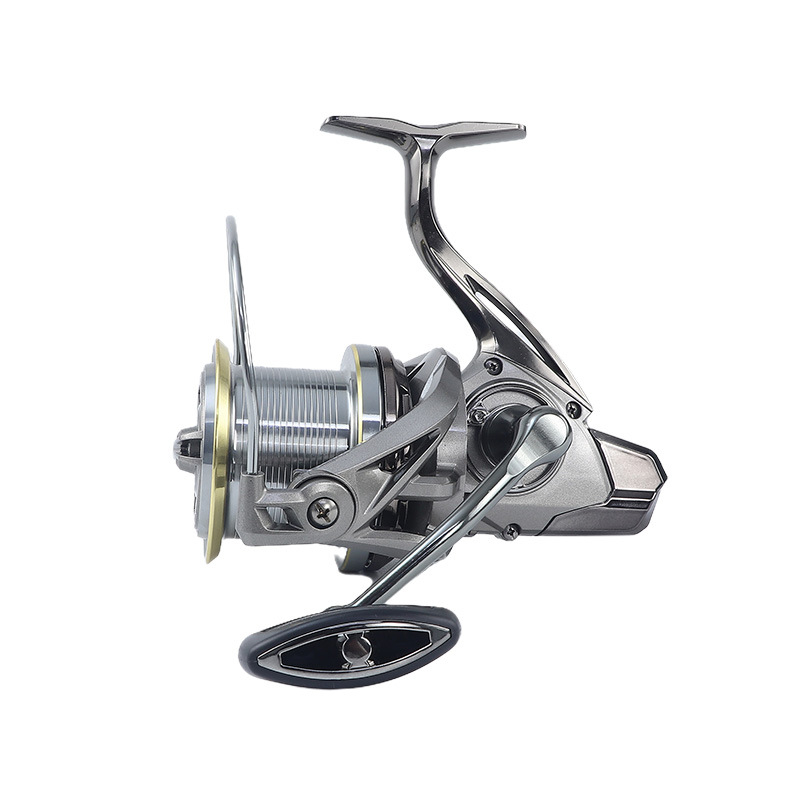 Hongmeiren spining makara ar CNC metāla rokturi, pārneses attiecība 4.8:1, bremzes jauda 25 kg