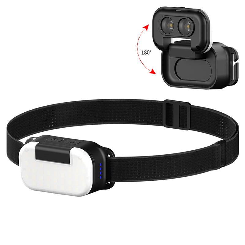 USB uzlādes LED galvas gaisma ārējai lietošanai, 1000mAh akumulators, 8W jauda, staru diapazons 50–100 m