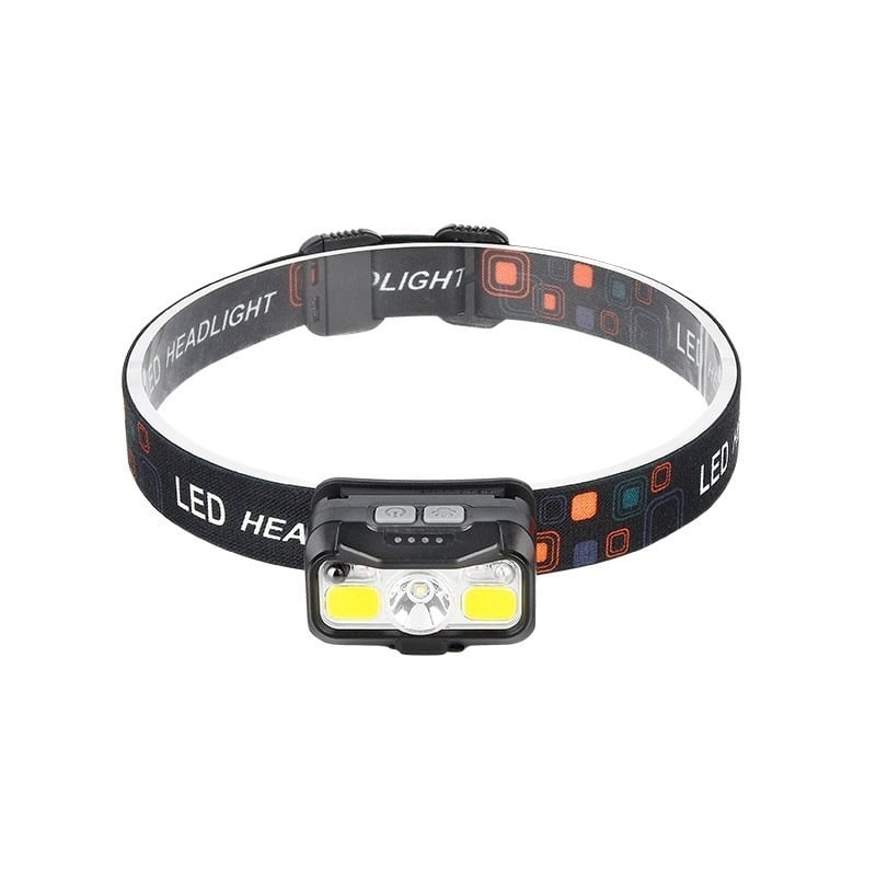 USB uzlādes LED galvas gaisma ārējai lietošanai, 1000mAh akumulators, 8W jauda, staru diapazons 50–100 m