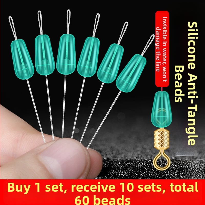 Transparentais silikona Figure-Eight gredzens pret savijumu, galvenā līnija, spacer pērlīšu komplekts