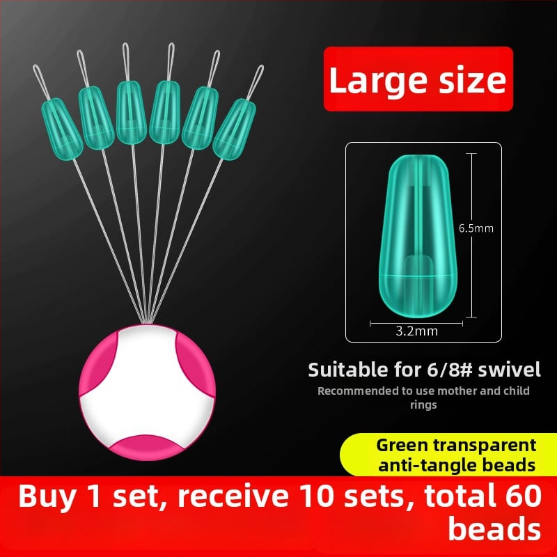 Transparentais silikona Figure-Eight gredzens pret savijumu, galvenā līnija, spacer pērlīšu komplekts