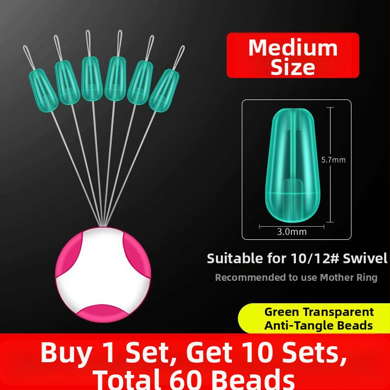 Transparentais silikona Figure-Eight gredzens pret savijumu, galvenā līnija, spacer pērlīšu komplekts