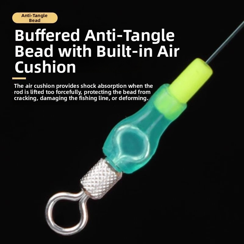 Transparentais silikona Figure-Eight gredzens pret savijumu, galvenā līnija, spacer pērlīšu komplekts