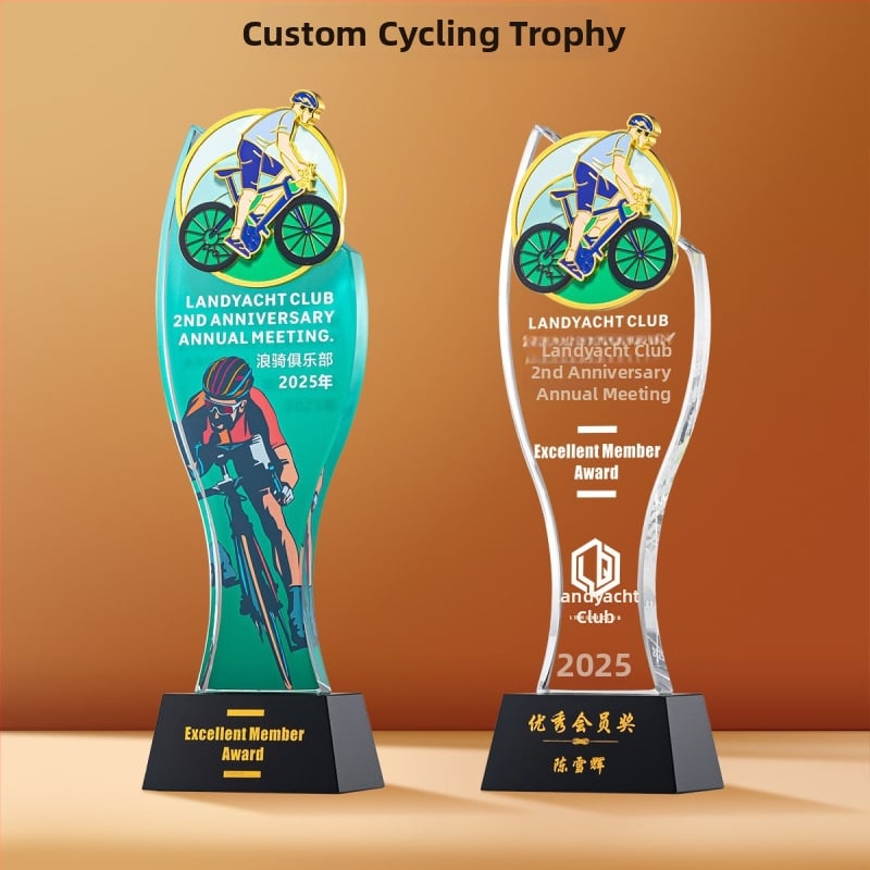 Αθλητικό κρυστάλλινο τρόπαιο με προσαρμοζόμενο λογότυπο, βάρος περίπου 1 κιλό, Hanghao
