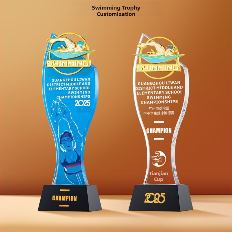 Αθλητικό κρυστάλλινο τρόπαιο με προσαρμοζόμενο λογότυπο, βάρος περίπου 1 κιλό, Hanghao