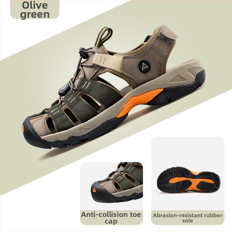 Ūdens taku kurpes ar Velcro aizdari, pretslīdēšanas zole, augšdaļa no neilona un ādas, sietuiekšpuse, zems profils