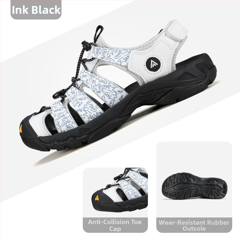 Ūdens taku kurpes ar Velcro aizdari, pretslīdēšanas zole, augšdaļa no neilona un ādas, sietuiekšpuse, zems profils