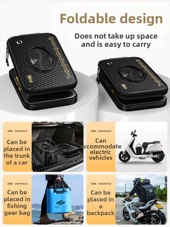 Dzīvu zivju spainis makšķerēšanai, salokāms, cieta korpusa EVA materiāls