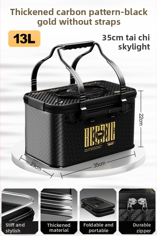 Dzīvu zivju spainis makšķerēšanai, salokāms, cieta korpusa EVA materiāls