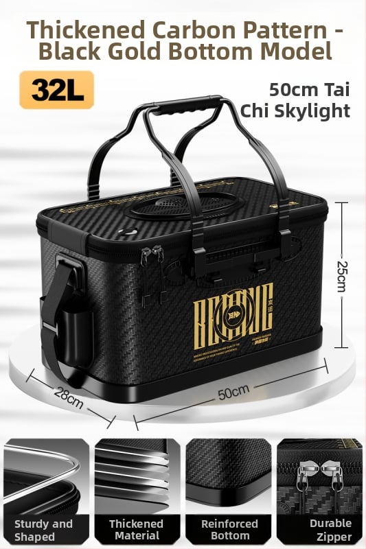 Dzīvu zivju spainis makšķerēšanai, salokāms, cieta korpusa EVA materiāls