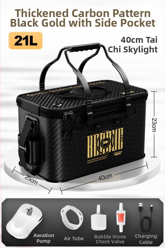 Dzīvu zivju spainis makšķerēšanai, salokāms, cieta korpusa EVA materiāls