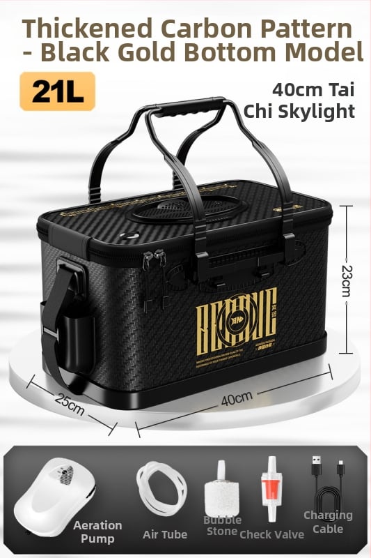 Dzīvu zivju spainis makšķerēšanai, salokāms, cieta korpusa EVA materiāls