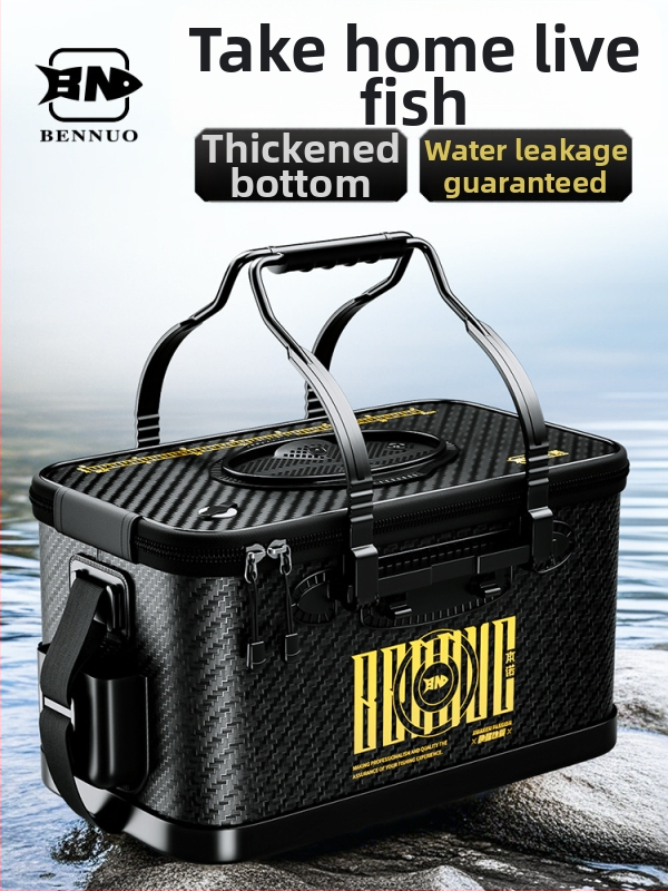 Dzīvu zivju spainis makšķerēšanai, salokāms, cieta korpusa EVA materiāls