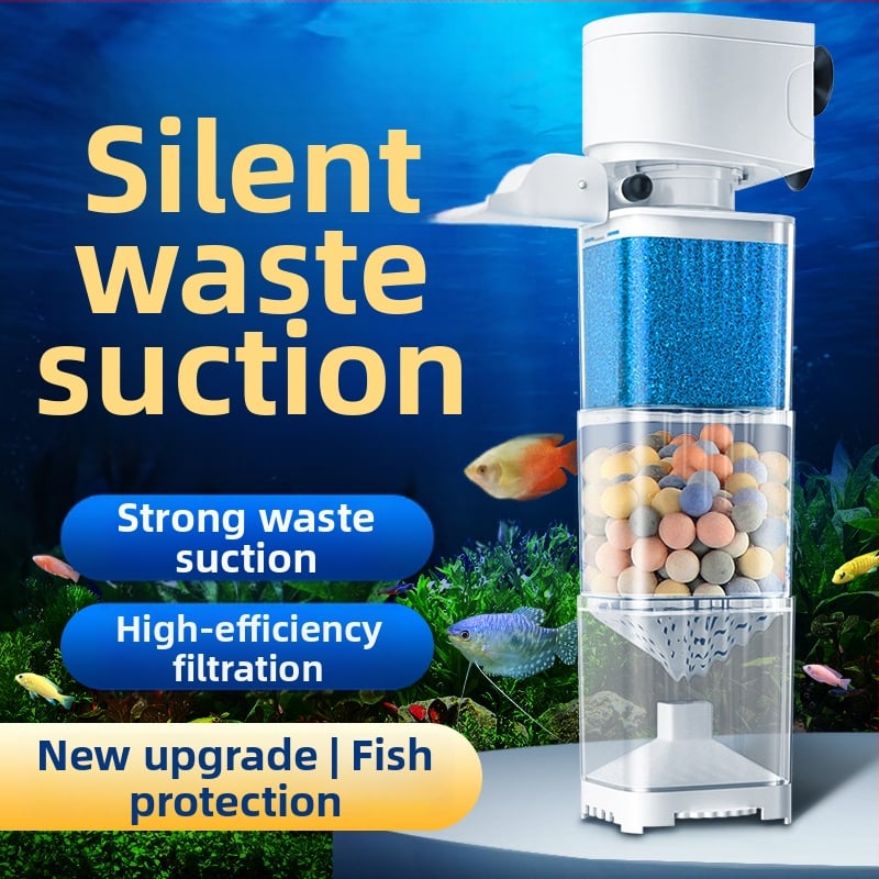 Jingye akvārija filtrs — plastmasas korpuss, filtru materiāls