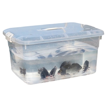 Pastiprināta pārnēsājamā makšķerēšanas kaste ar dzīvu zivju spaini un bruņurupuču barošanas tvertni (Materiāls: Plastmasa; Bruto svars: Cits)