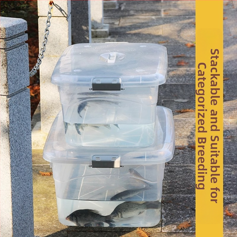 Pastiprināta pārnēsājamā makšķerēšanas kaste ar dzīvu zivju spaini un bruņurupuču barošanas tvertni (Materiāls: Plastmasa; Bruto svars: Cits)