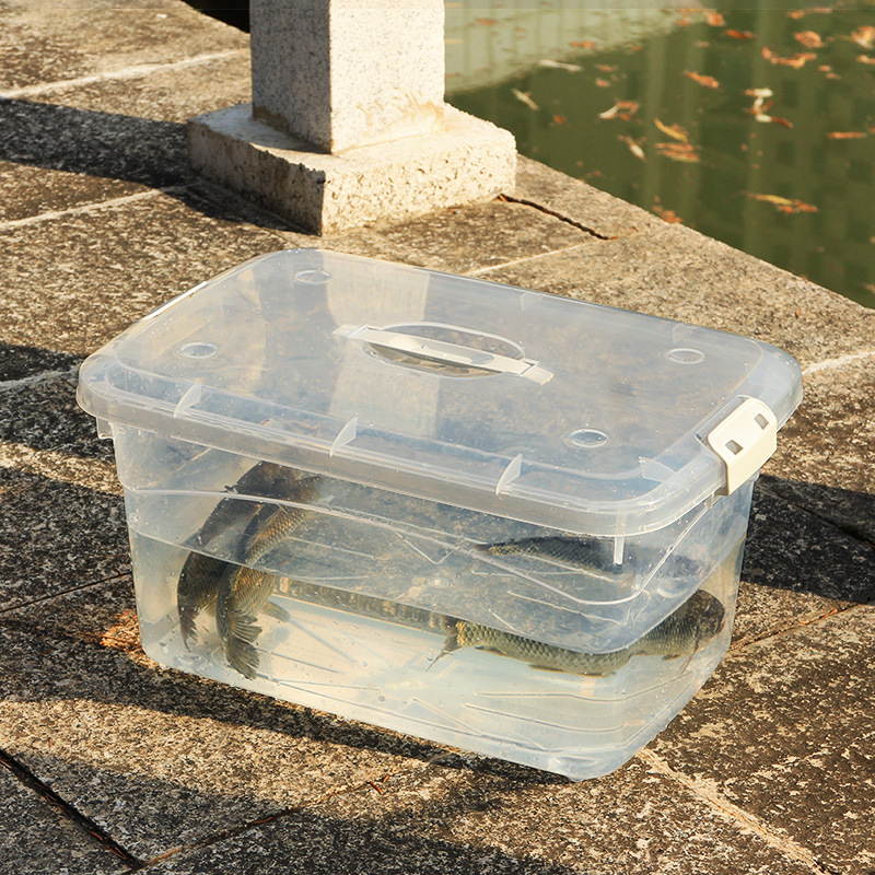 Pastiprināta pārnēsājamā makšķerēšanas kaste ar dzīvu zivju spaini un bruņurupuču barošanas tvertni (Materiāls: Plastmasa; Bruto svars: Cits)