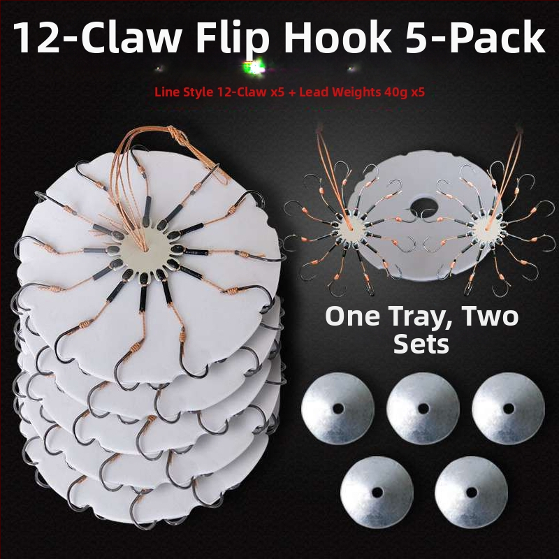 Zivju āķu komplekts – astoņskājains āķis, bez asmens, griežama plāksne un kvadrātveida ēdams jūras makšķerēšanai