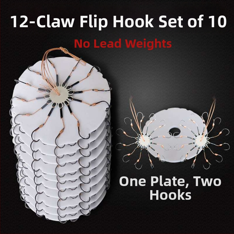 Zivju āķu komplekts – astoņskājains āķis, bez asmens, griežama plāksne un kvadrātveida ēdams jūras makšķerēšanai