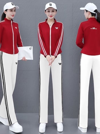 Keturkampio šokio sportinis komplektas su užtrauktuku – moterims, ilgomis rankovėmis, stovintis kaklas, be pamušalo, 95% medvilnė