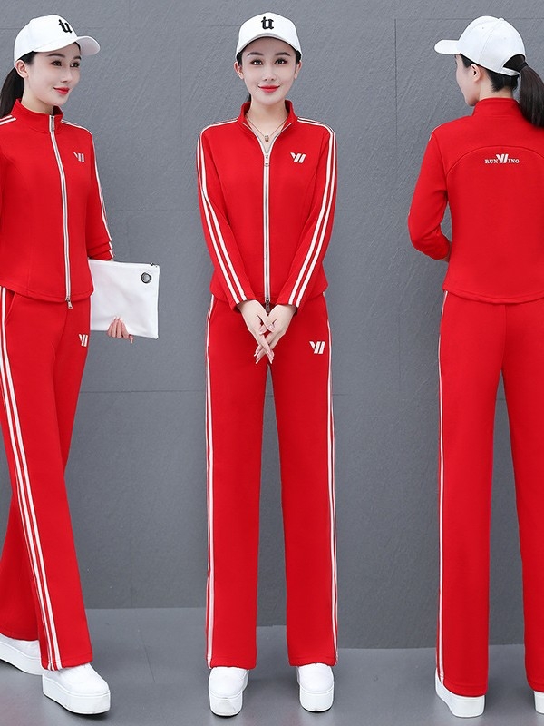 Keturkampio šokio sportinis komplektas su užtrauktuku – moterims, ilgomis rankovėmis, stovintis kaklas, be pamušalo, 95% medvilnė