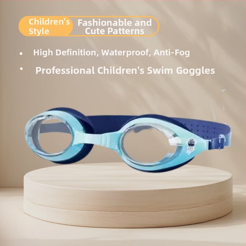 Σετ για παιδιά: καπέλο κολύμβησης από σιλικόνη και γυαλιά κολύμβησης με αντιθαμβωτικά φακοί πολυκαρβονικοί, σχέδιο καρχαρία