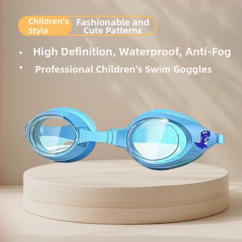 Σετ για παιδιά: καπέλο κολύμβησης από σιλικόνη και γυαλιά κολύμβησης με αντιθαμβωτικά φακοί πολυκαρβονικοί, σχέδιο καρχαρία