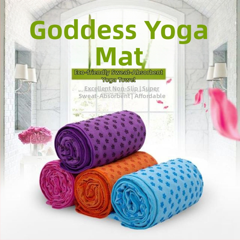 Joga matu dvielis, biezs, pretslīdējošs, mazgājas veļas mašīnā