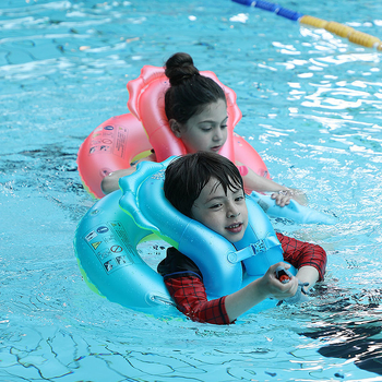 Bērnu peldēšanas riņķis ar paduses dizainu un apgāšanos aizsardzību, PVC materiāls, vienkrāsains raksts