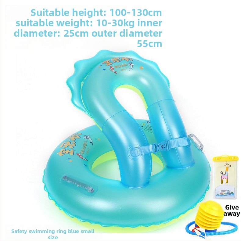 Bērnu peldēšanas riņķis ar paduses dizainu un apgāšanos aizsardzību, PVC materiāls, vienkrāsains raksts