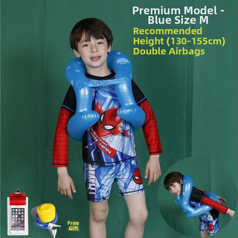 Bērnu peldēšanas riņķis ar paduses dizainu un apgāšanos aizsardzību, PVC materiāls, vienkrāsains raksts