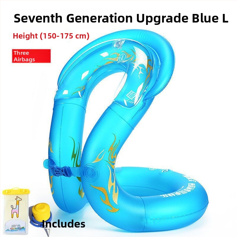 Bērnu peldēšanas riņķis ar paduses dizainu un apgāšanos aizsardzību, PVC materiāls, vienkrāsains raksts