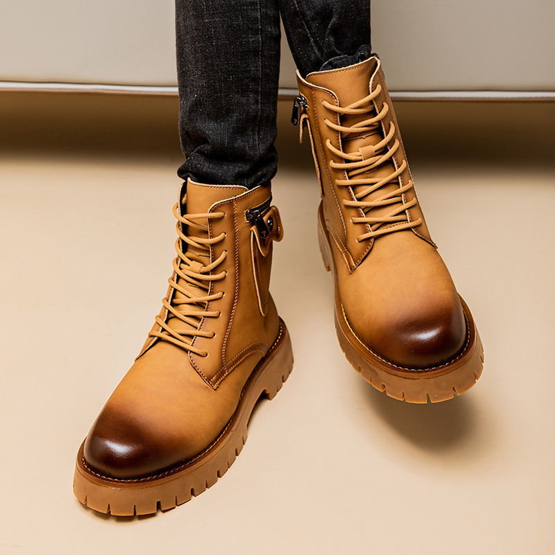 Muške Martin čizme, britanskog stila, gornji dio od mikrovlaknaste kože, flis podstava, debeli gumeni potplat