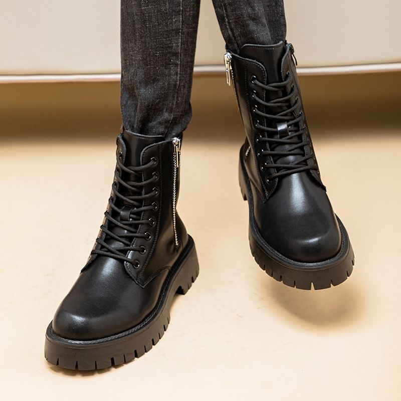 Muške Martin čizme, britanskog stila, gornji dio od mikrovlaknaste kože, flis podstava, debeli gumeni potplat