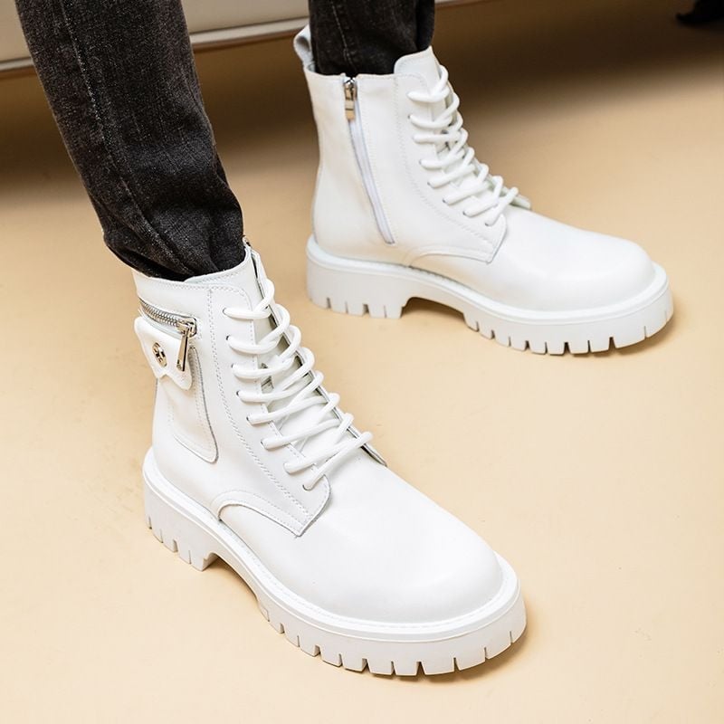 Muške Martin čizme, britanskog stila, gornji dio od mikrovlaknaste kože, flis podstava, debeli gumeni potplat